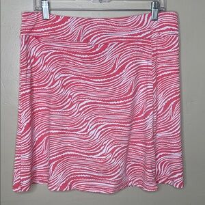 LULU B Skort Coral & Cream Tennis or Golf Outdoor Active Comfortable Large
